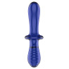 Satisfyer Gode en verre Double Crystal 18.5 x 3.5cm Bleu